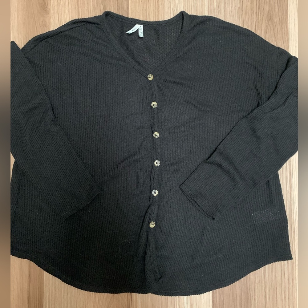 Mudd Cardigan Sweater Black Size Large